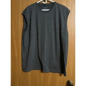 Mens XL Muscle Shirt Black Charcoal